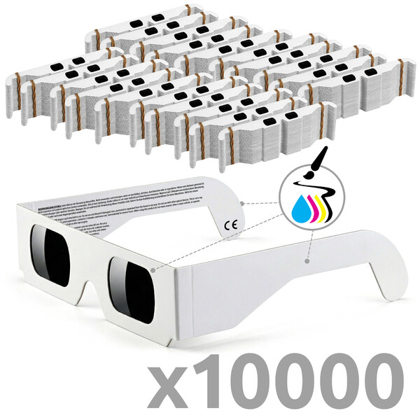 Lunettes pour éclipse solaire Omegon OEM Solar Safe 10 000 pièces.