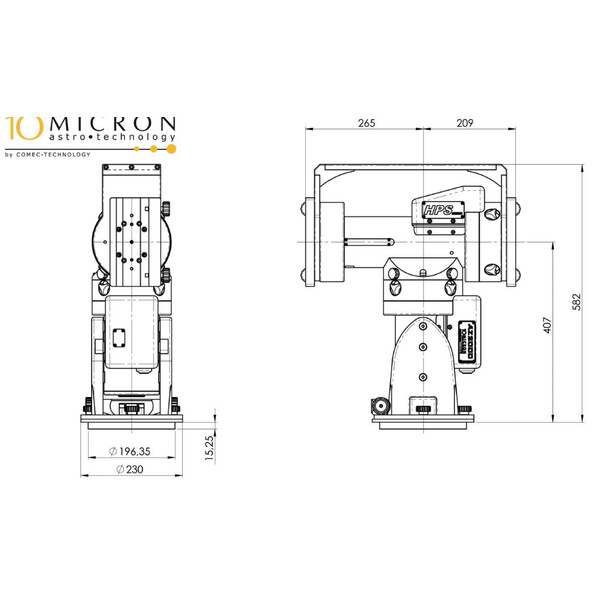 Monture 10Micron AZ 2000 HPS Combi