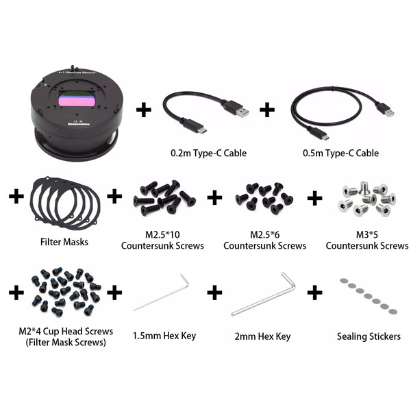 Wanderer Astro Roue à filtres Cube pour Celestron RASA 1100 et 3600