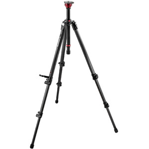 Manfrotto Trépied vidéo en carbone MDEVE 755CX3 avec demi sphère 50mm pour mise à niveau