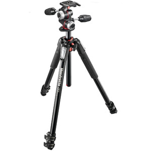 Trépied en aluminium Manfrotto Kit statif tripode MK055XPRO3-3W avec inclinaison 3 voies