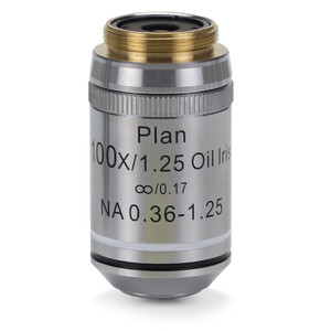 Objectif Euromex IS.7200-I, 100x/1.25 oil immers., PLi , plan, infinity, iris diaphragm, Spring (iScope)