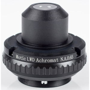 Motic Condenseur, O.N. 0.65, wd 10,8mm, LWD, achromatique, diaphragme à iris (BA410E, BA310)