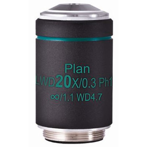 Objectif Motic WD PL Ph CCIS, plan, achro, phase, 20x/0,3 w.d. 4,7 mm, Ph1 (AE2000)
