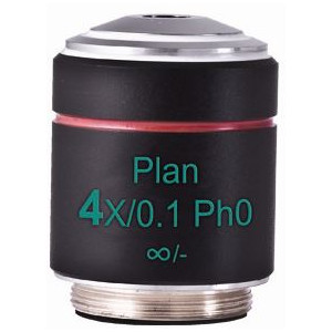 Objectif Motic PL Ph, CCIS, plan, achro phase 4x/0.10, w.d.12.6mm Ph0 (AE2000)