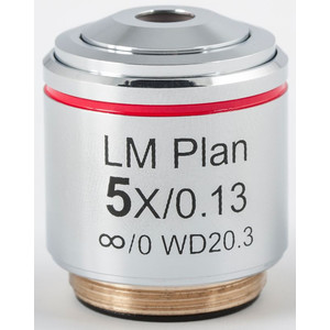 Objectif Motic LM PL, CCIS, LM, plan, achro, 5x/0.13, w.d. 20.3mm (AE2000 MET)