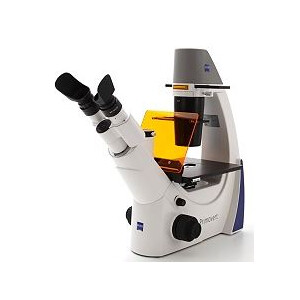 Microscope inversé ZEISS Primovert trino Ph0, Ph1, Ph2, 40x, 100x, 200x, 400x Kond 0.4, Fluo 470nm