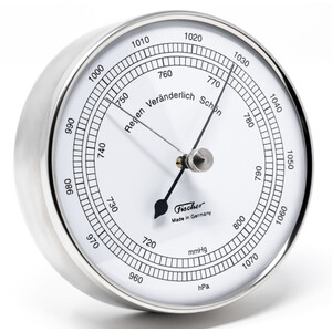 Station météo Fischer Baromètre en acier inoxydable
