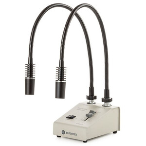 Euromex Source de lumière LE.5207, avec 2 cols de cygne Conducteurs optiques 2x3W, 6500K