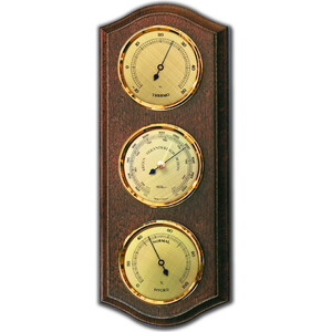 Station météo Fischer Ø 63 mm couleur noyer