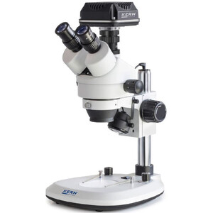 Microscope Kern OZL 464C832, Greenough, Säule, 7-45x, 10x/20, Auf-Durchlicht, 3W LED, Kamera 5MP, USB 3.0