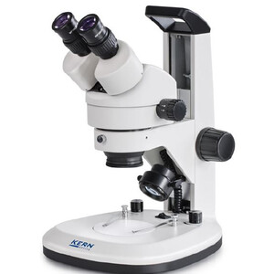Microscope stéréo zoom Kern OZL 467, bino, Greenough, 0,7-4,5x, HWF10x20, 3W LED
