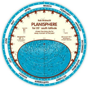 Carte du ciel Rob Walrecht Planisphere 20°S 25cm
