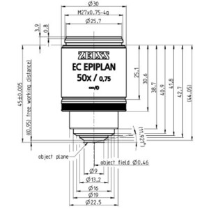Objectif ZEISS Objektiv EC Epiplan 50x/0,75 M27