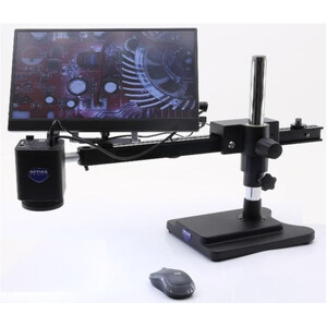 Microscope Optika IS-4K2, zoom opt. 1x-18x, Autofocus, 8 MP, 4K Ultra HD, overhanging stand, 15.6" screen