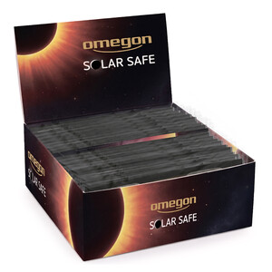 Lunettes pour éclipse solaire Omegon Sofi Solar Safe en présentoir de 50 pièces