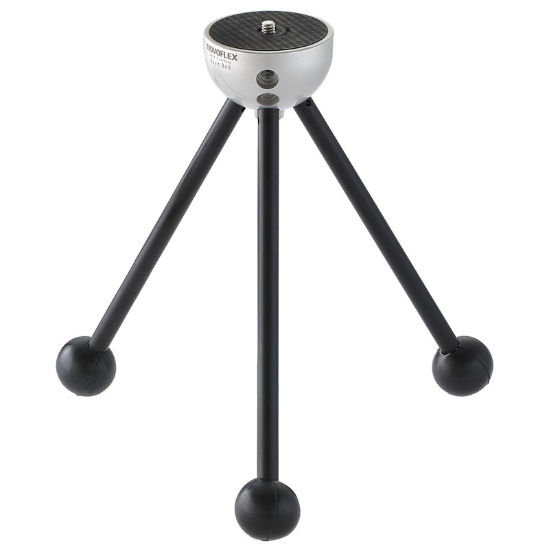 Trépied de table Novoflex BasicBall, argenté