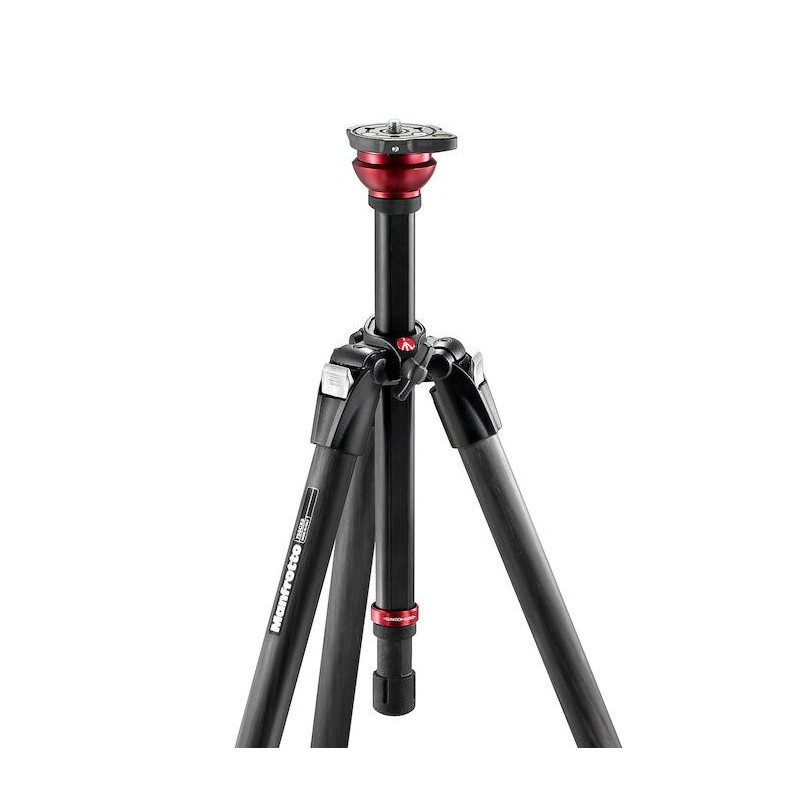 Manfrotto Trépied vidéo en carbone MDEVE 755CX3 avec demi sphère 50mm pour mise à niveau