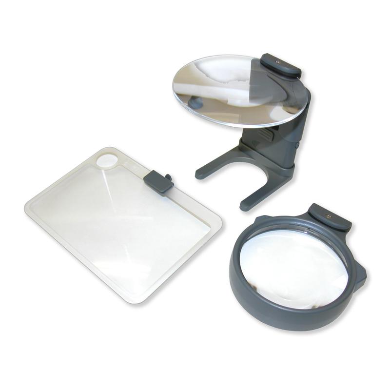 Carson Hobby Magnifier - Jeu de 3 loupes, éclairées