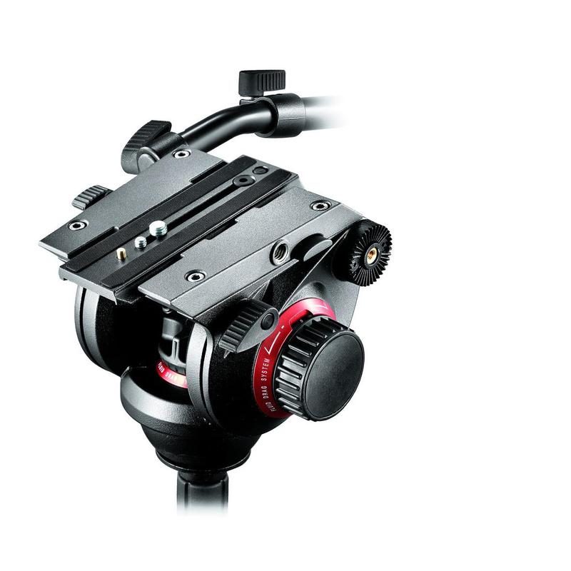 Manfrotto 504HD Tête panoramique pour trépied Pro Fluid Video-Neiger avec attache rapide 501PL