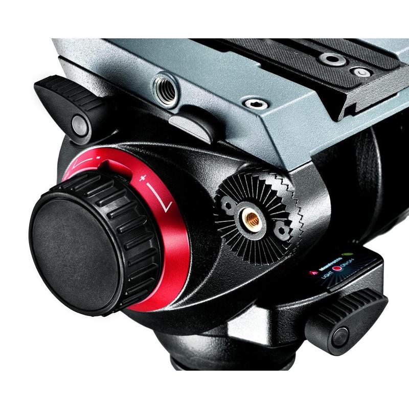 Manfrotto 504HD Tête panoramique pour trépied Pro Fluid Video-Neiger avec attache rapide 501PL