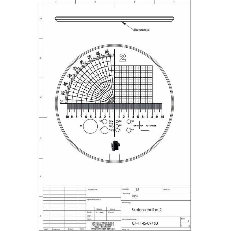 Schweizer Echelle 2 pour loupe de mesure Tech-Line