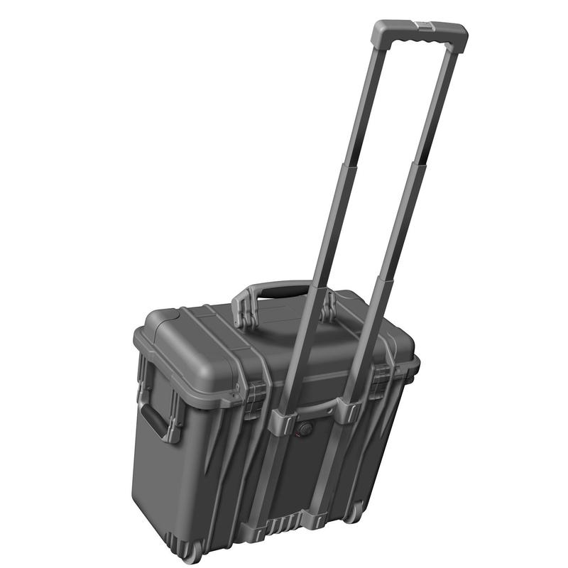 PELI Valise M1440 noire sur roulettes, avec cubes en mousse