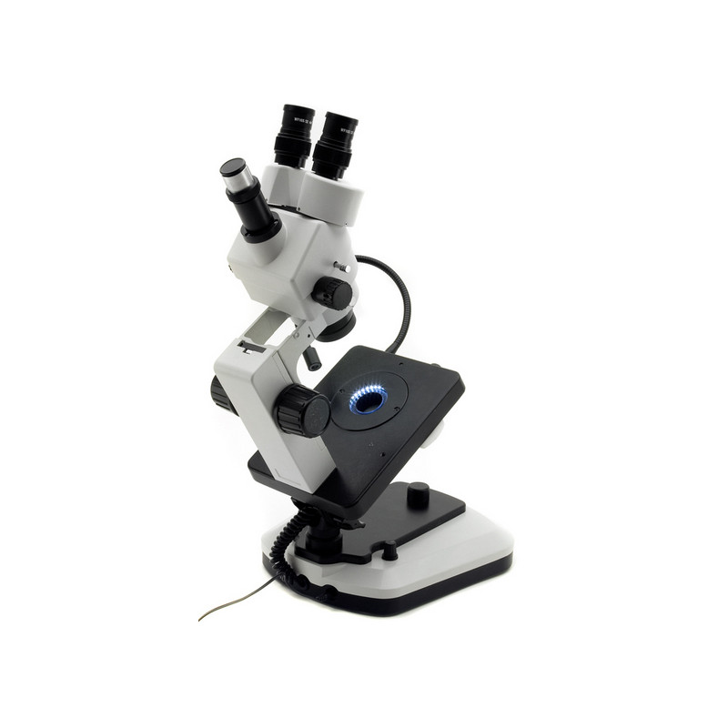 Optika Microscope trinoculaire gemmologique OPTIGEM-2 stéréo zoom, inclinable