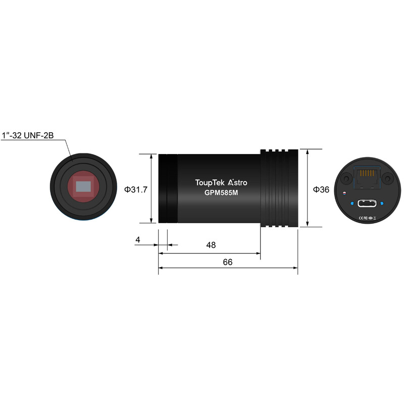 Caméra ToupTek Astro Guiding-Kamera GPM585M