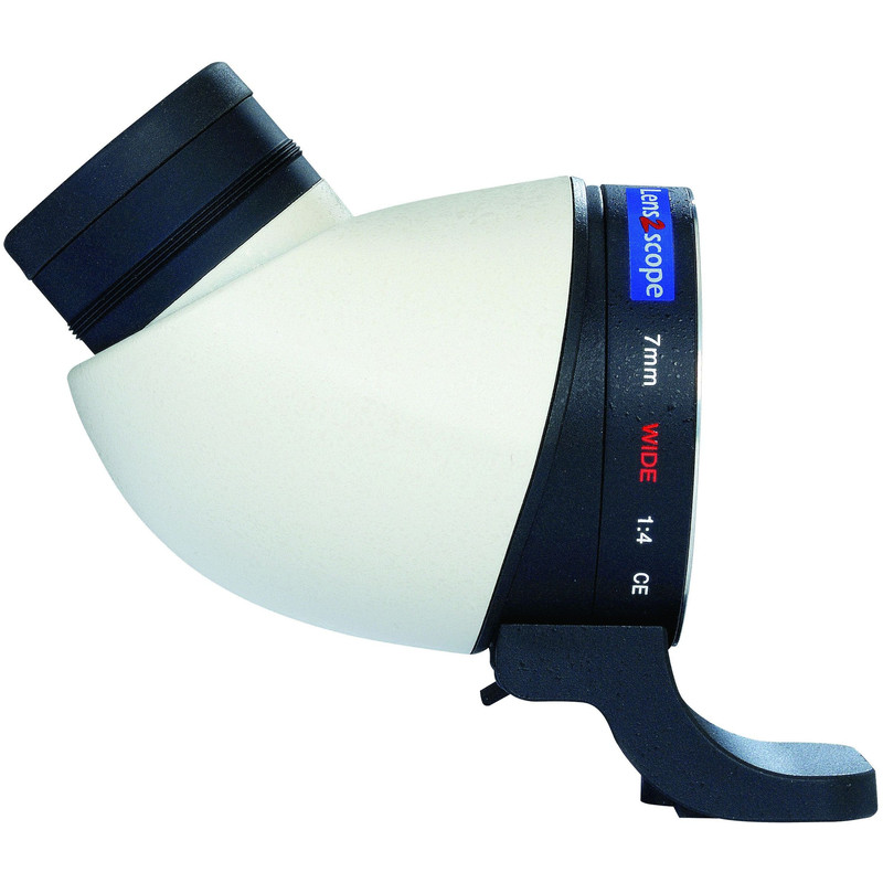 Lens2scope Oculaire renvoi coudé, grand champ 7mm Wide, pour Canon EOS, blanc