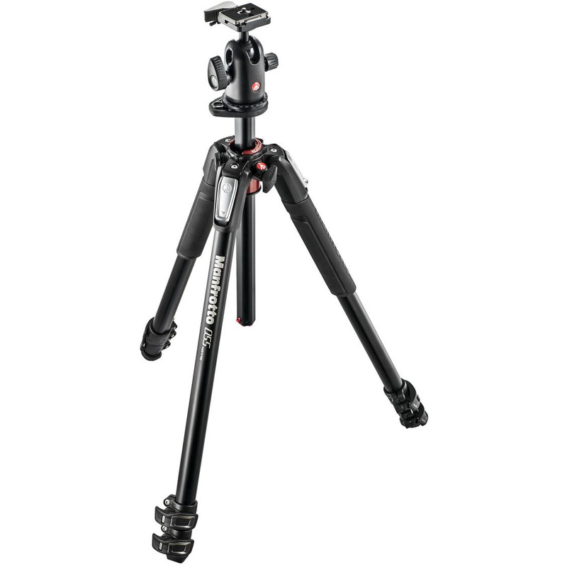 Trépied en aluminium Manfrotto Kit statif tripode MK055XPRO3-BH avec tête rotative
