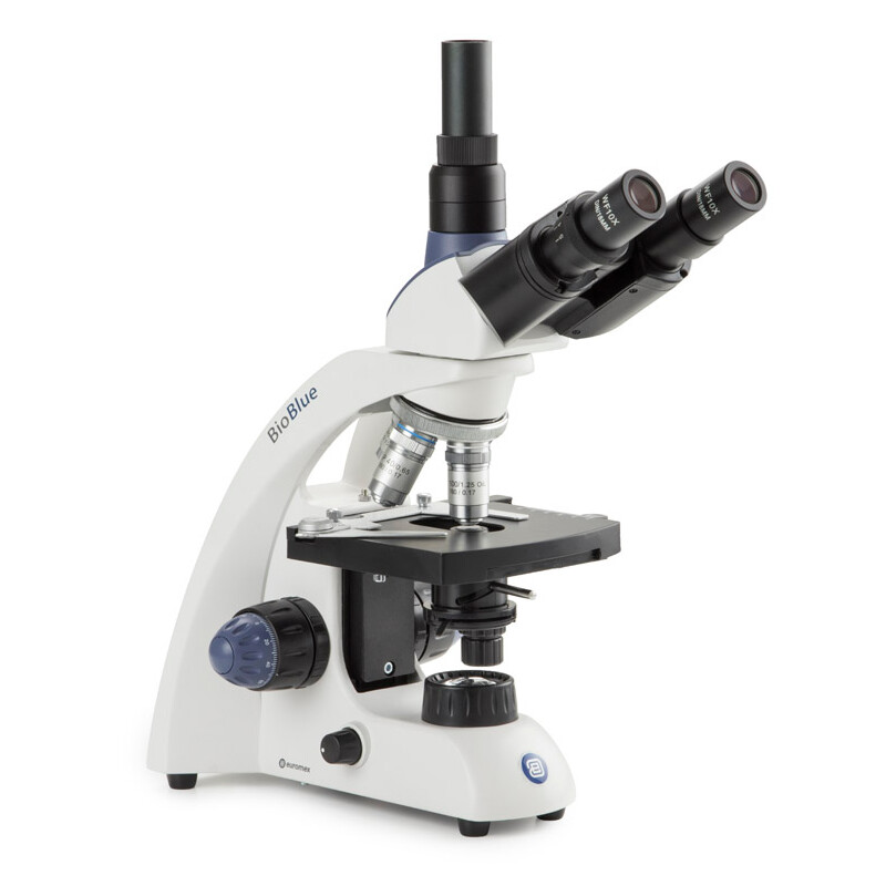 Microscope Euromex BioBlue, BB.4253, trino, DIN, semiplan, 40x-1000x, 10x/18, NeoLED, 1W