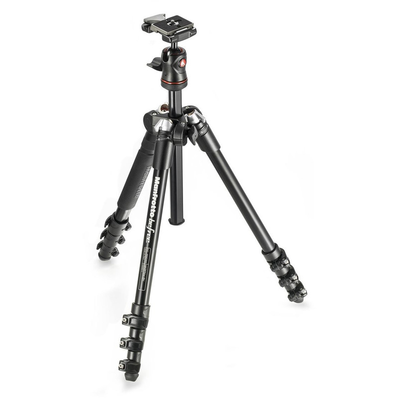 Trépied en aluminium Manfrotto Statif tripode de voyage MK BFR A4-BH "Befree" tête rotative