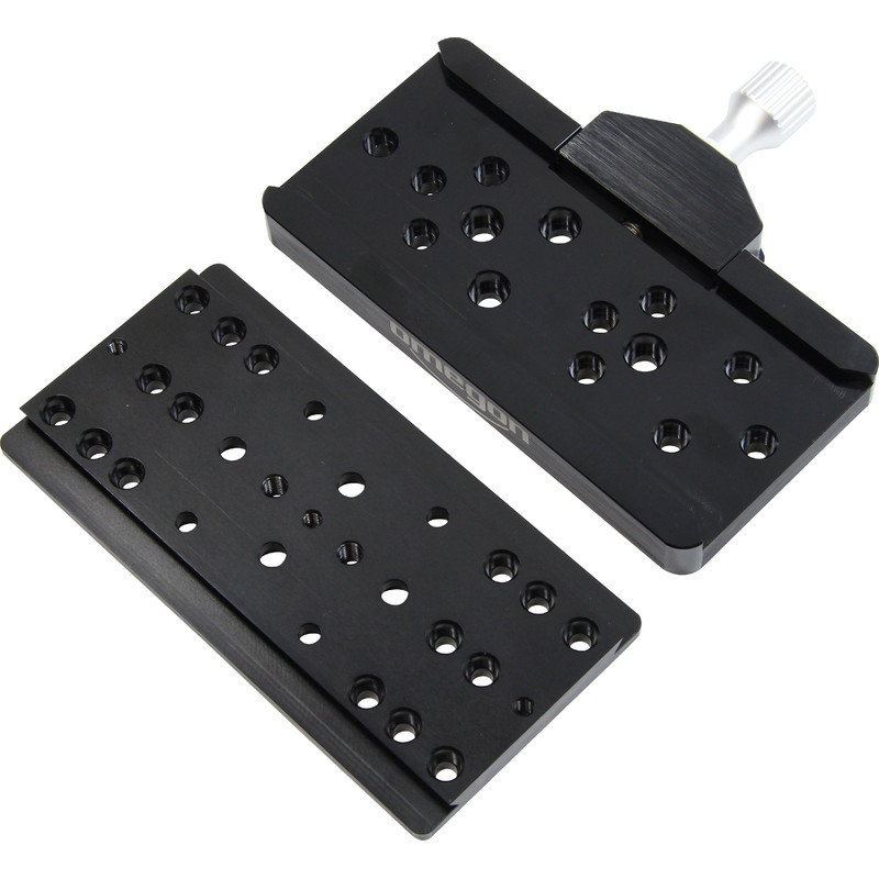 Rail De Support Losmandy Style Omegon - 75x360 Mm, Aluminium Noir - Pour Télescopes, Montures Astronomiques