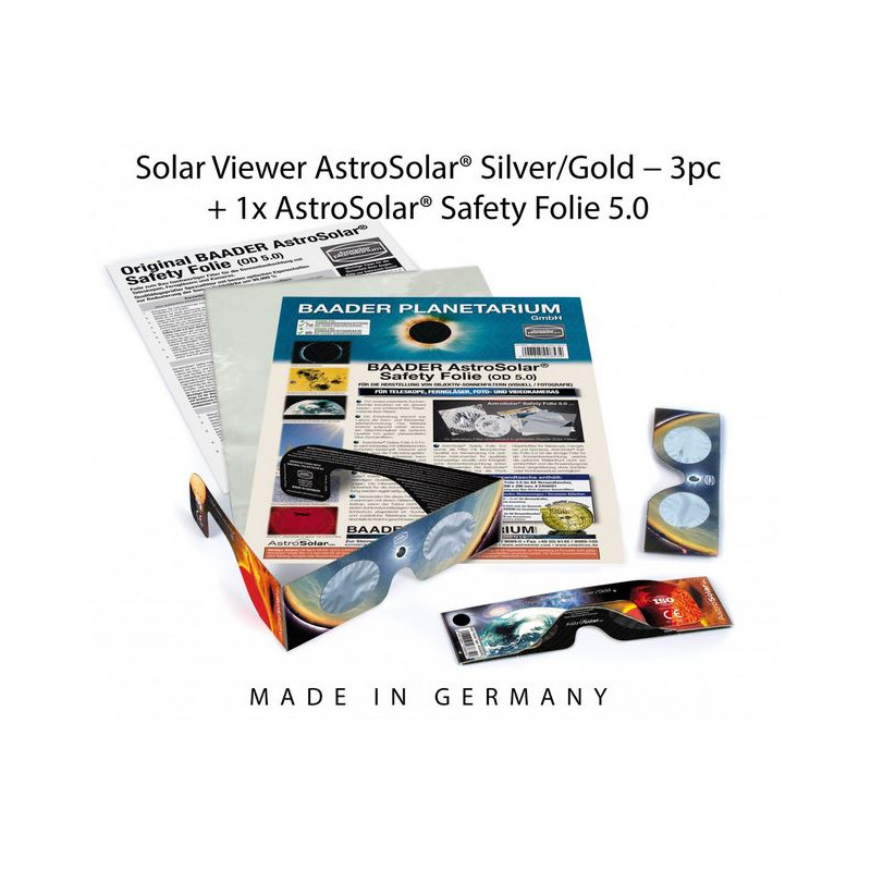 Baader Kit d'observation solaire AstroSolar : lunettes et film