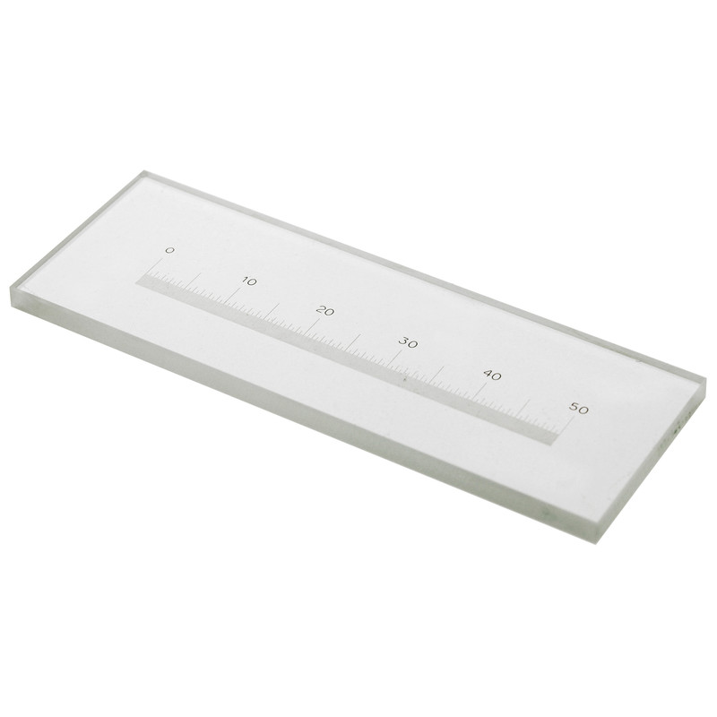Micromètre pour objets Euromex Lame micrométrique AE.1112, 50 mm divisée en 500 divisions