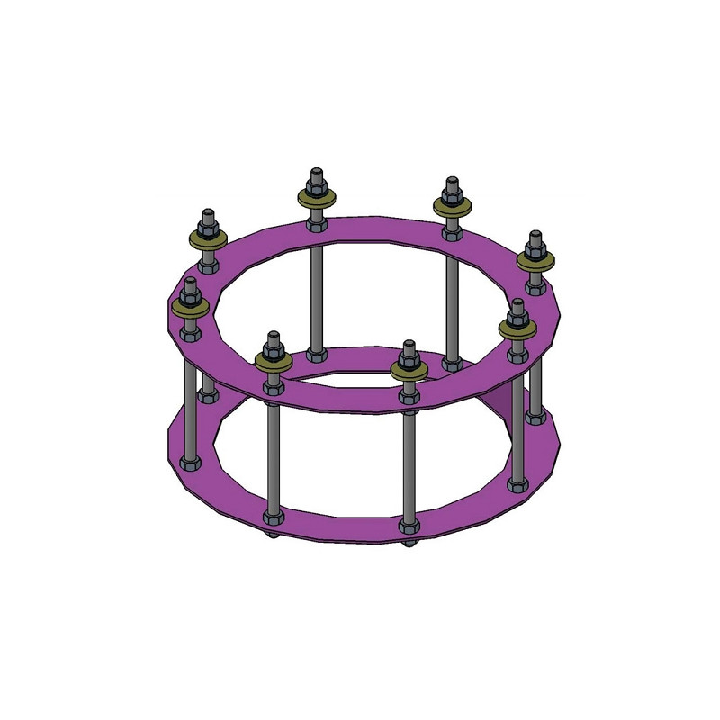 euro EMC Ensemble d'ancrage 2 pour pied colonne d'observatoire P200 avec 140 cm de hauteur totale