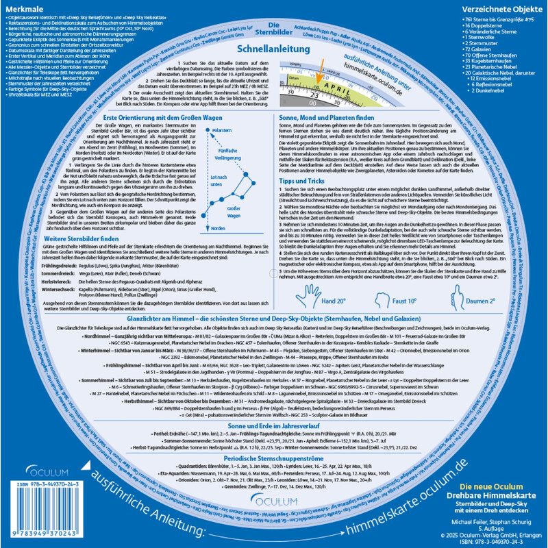 Oculum Verlag Carte de ciel pivotante