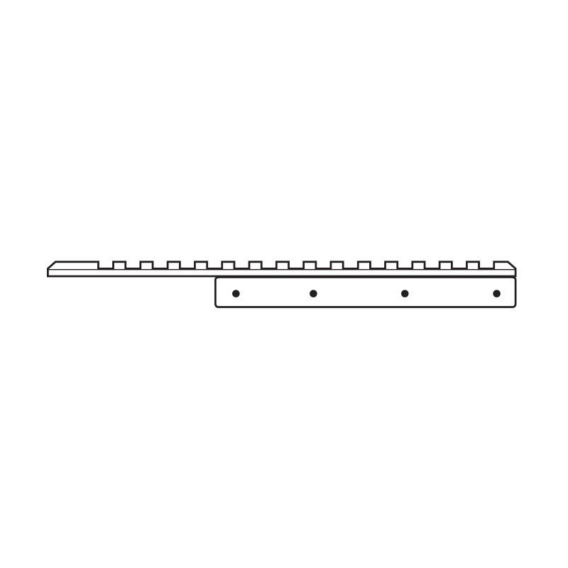 HAWKE Rail d'adaptation 11 mm, monobloc 172 mm - Weaver