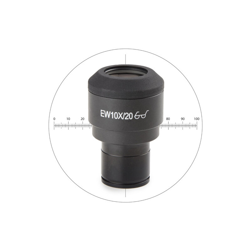 Oculaire de mesure Euromex IS.6010-CM, WF10x/20 mm, 10/100 microm., crosshair, Ø 23.2 mm (iScope)