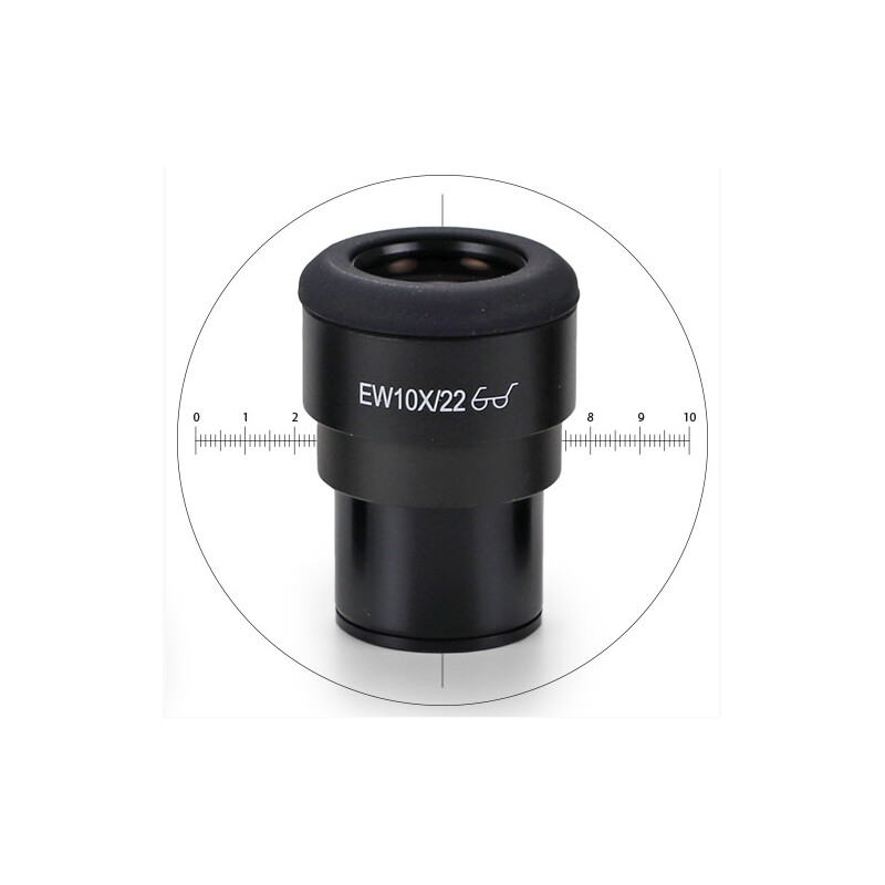 Oculaire de mesure Euromex IS.6210-CM, WF 10x / 22,10/100 microm., crosshair, Ø 30mm (iScope)