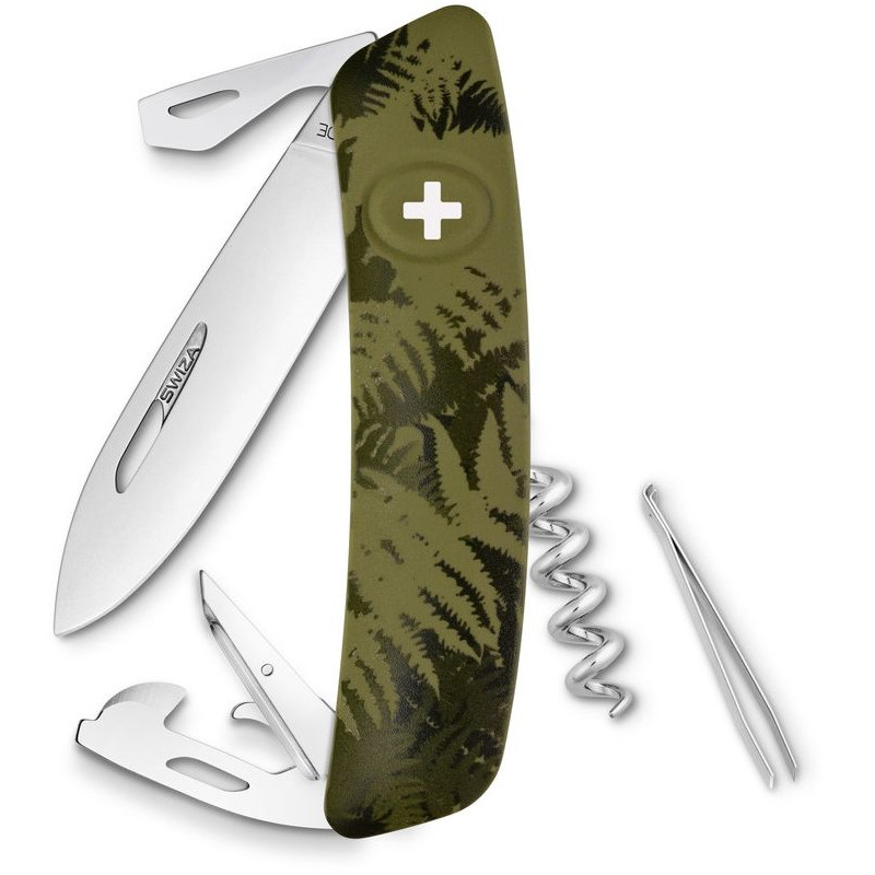 Couteaux SWIZA Couteau de poche suisse C03 SILVA Camo Farn kaki