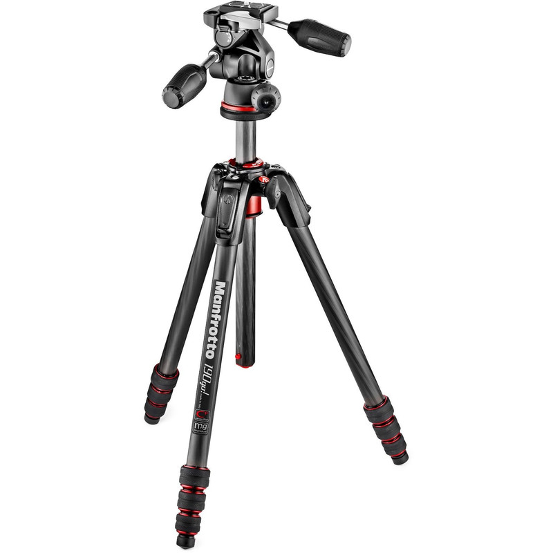 Trépied en carbone Manfrotto MK190GOC4TB-3W avec inclinaison 3 voies