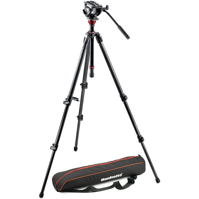 Trépied en carbone Manfrotto MVH500AH,755CX3 avec rotule vidéo fluide