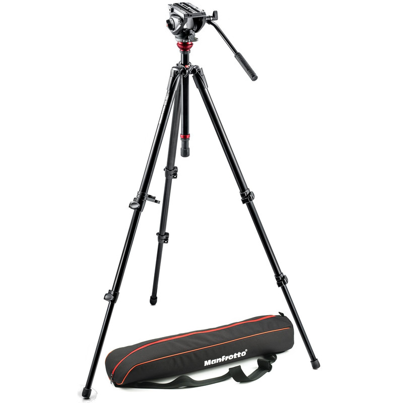 Trépied en aluminium Manfrotto MVH500AH,755XBK avec tête vidéo