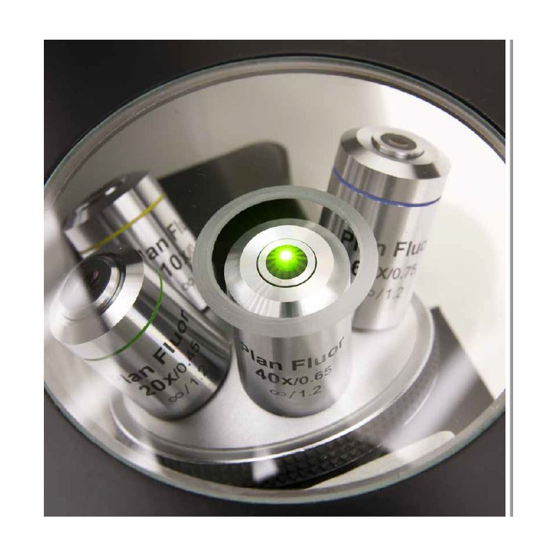 Optika Microscope IM-3FL4-EUIV, trino, invers, FL-HBO, Filtre B&G, IOS LWD U-PLAN F, 100x-400x, EU, IVD