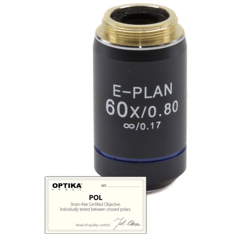 Objectif Optika 60x/0.80, infinity, plan, POL,  (B-383POL), M-149P