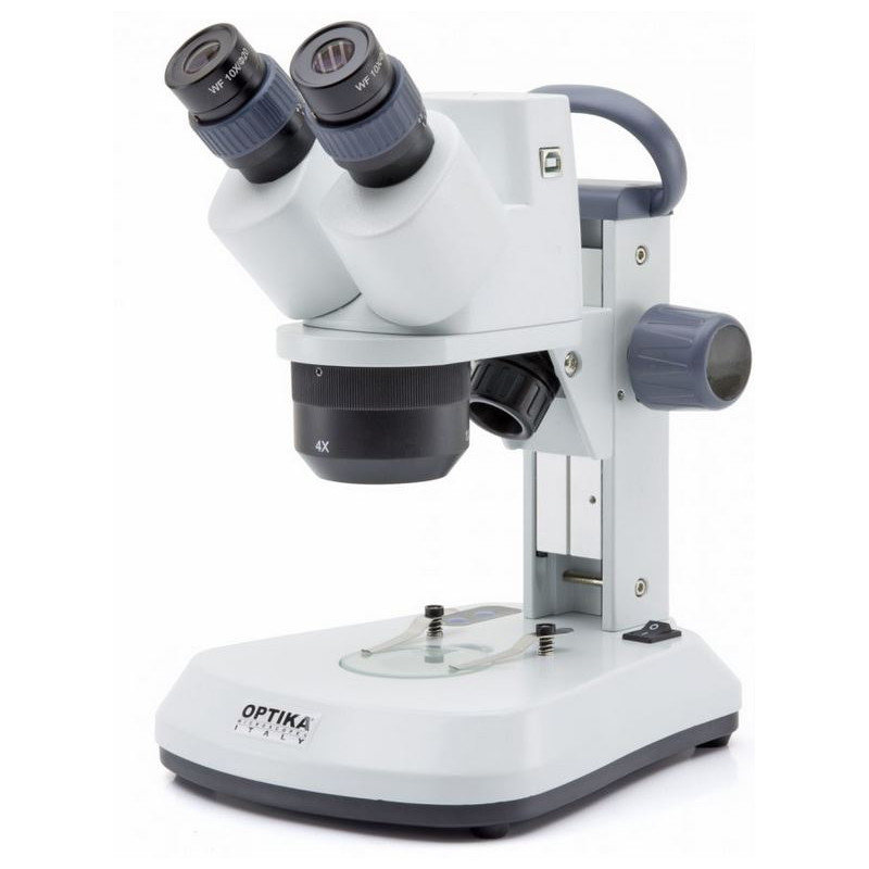 Microscope stéréoscopique Optika SFX-91, bino, 10x, 20x, 40x, crémaillère, tête rotative