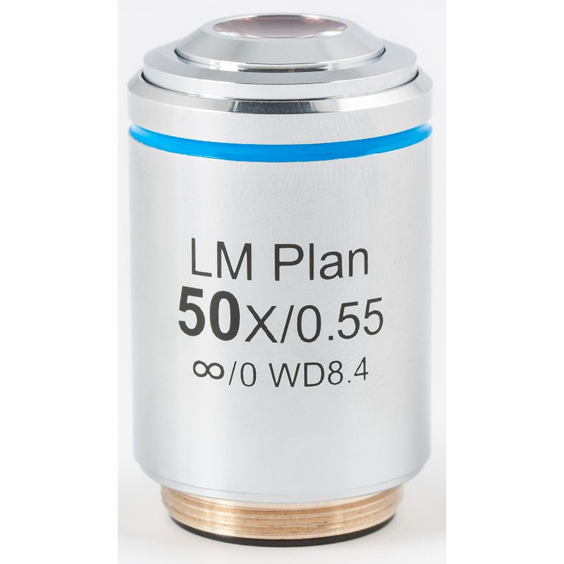 Objectif Motic LM PL , CCIS, LM, plan, achro, 50x/0.55, w.d.8.4mm (AE2000 MET)