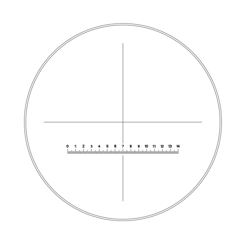 Motic Oculaire micromètrer  WF10X/23 mm, 14 mm en140 divisions